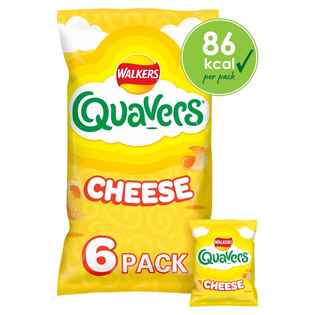 Walkers Quavers Cheese Multipack Snacks 6 per pack