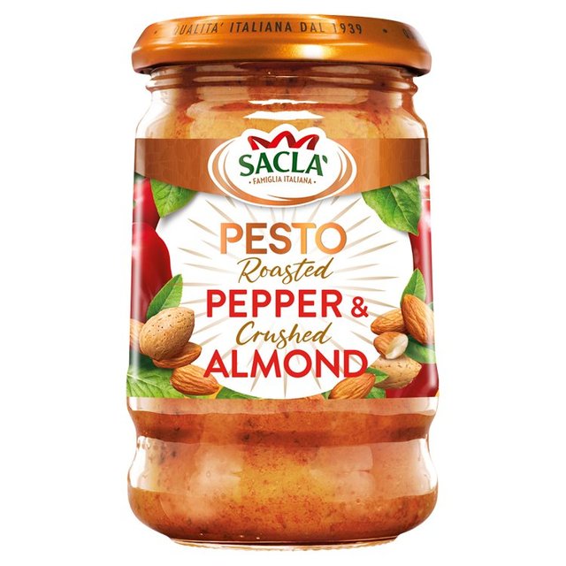 Sacla' Roasted Pepper & Crushed Almond Pesto 190g