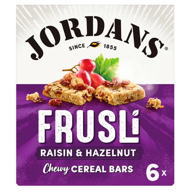 Jordans Raisin & Hazelnut Frusli Cereal Bars 6 x 30g