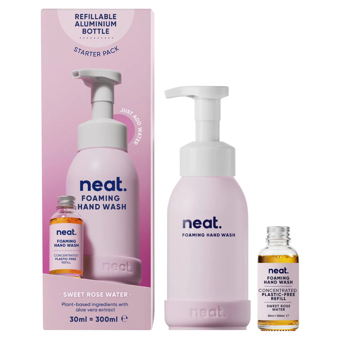 Neat Sweet Rose Water Refillable Handwash Starter Pack