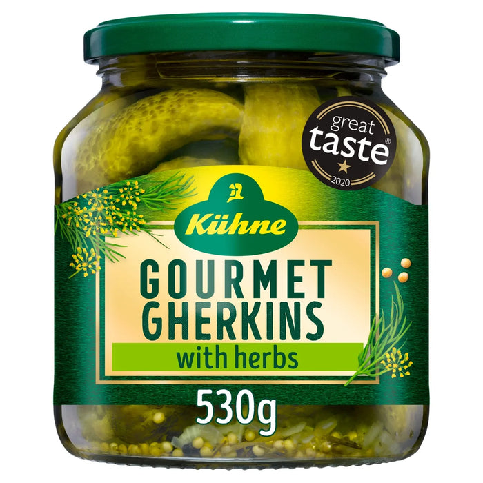 Kuhne Gourmet Gherkins with Herbs 530g