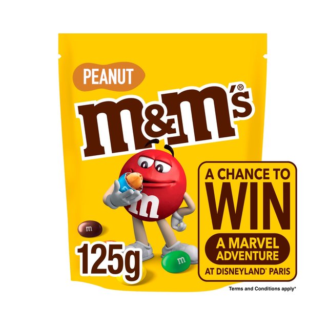 M&M's Crunchy Peanut & Milk Chocolate Bites Pouch Bag 125g