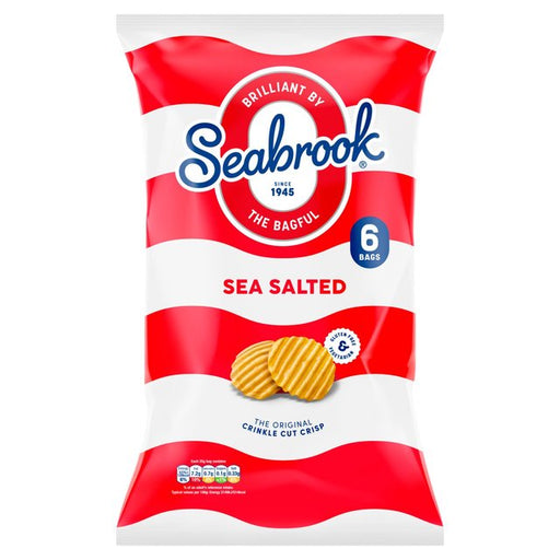 Seabrook Crinkle Cut Sea Salt Crisps 6 per pack