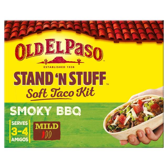 Old El Paso Mexican Stand 'N' Stuff Smoky BBQ Taco Kit with Soft Shells 350g