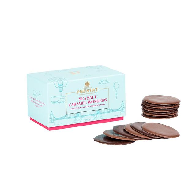 Prestat Caramel & Sea Salt, Milk & Dark Chocolate Thins 200g