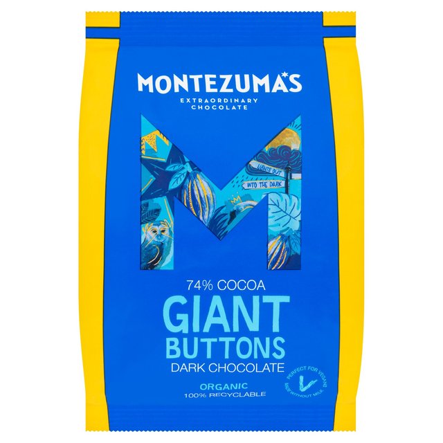 Montezuma's 73% Cocoa Dark Chocolate Giant Buttons 180g