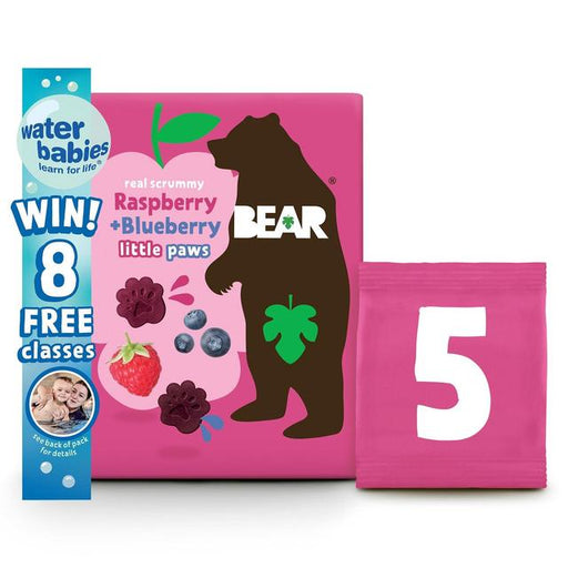 BEAR Paws Fruit Shapes Raspberry & Blueberry 2+ years Multipack 5 x 20g