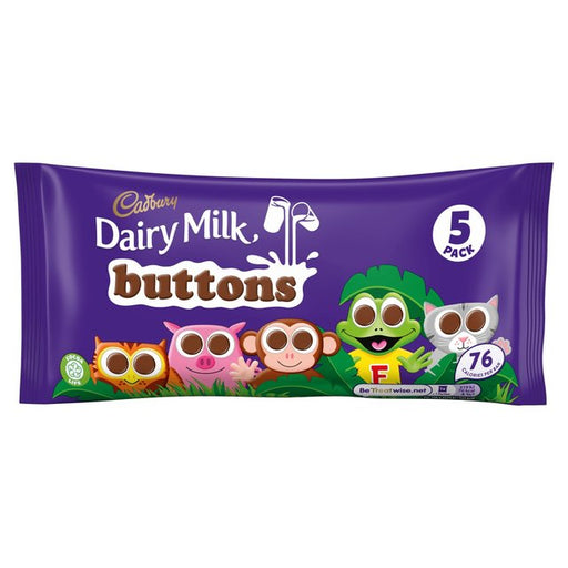 Cadbury Dairy Milk Chocolate Buttons Treatsize Bags 5 x 14g