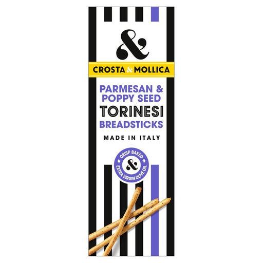 Crosta & Mollica Torinesi Parmesan & Poppy Seed Breadsticks 120g