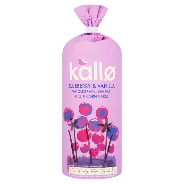 Kallo Blueberry & Vanilla Rice & Corn Cakes 131g