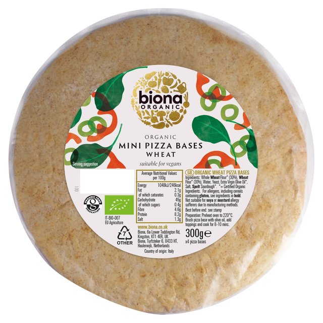 Biona Organic 4 Mini Pizza Bases 300g