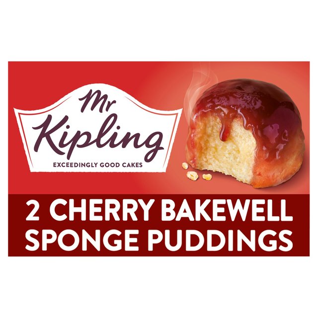 Mr Kipling Cherry Bakewell Sponge Puddings 2 per pack