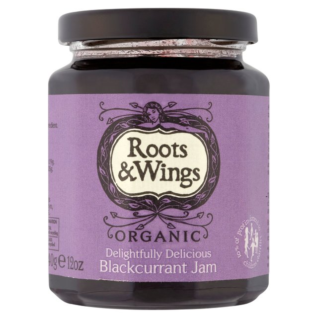 Roots & Wings Organic Blackcurrant Jam 340g