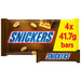 Snickers Caramel Nougat Peanuts & Milk Chocolate Snack Bars Multipack 4 x 41.7g