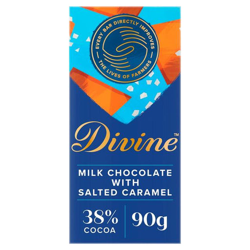 Divine 38% Milk Chocolate with Toffee & Sea Salt 90g