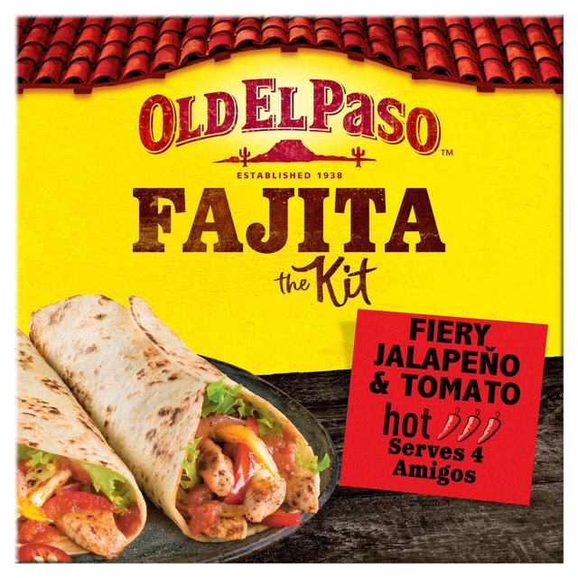 Old El Paso Mexican Fiery Jalepano & Tomato Fajita Kit 500g