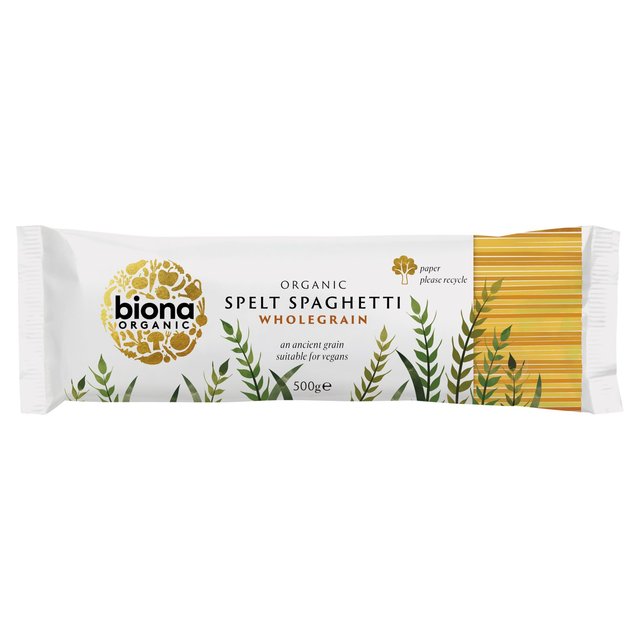 Biona Organic Spelt Wholegrain Spaghetti Pasta 500g