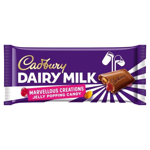 Cadbury Marvellous Creations Jelly Popping Candy Chocolate Bar 160g