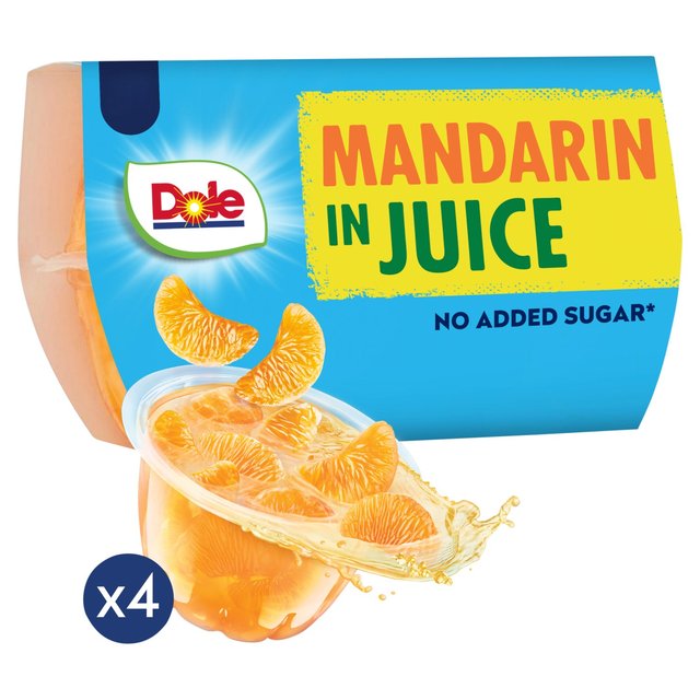 Dole Mandarins In Juice Fruit Pots Multipack 4 x 113g