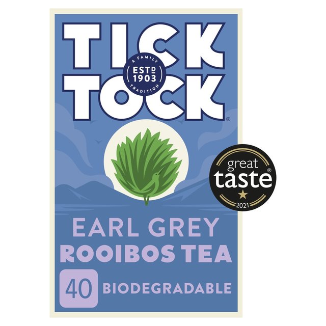 Tick Tock Rooibos Earl Grey Tea Bags 40 per pack