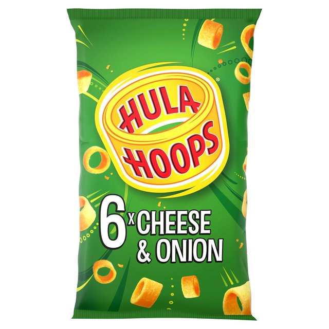 Hula Hoops Cheese & Onion Multipack Crisps 6 Pack 6 per pack