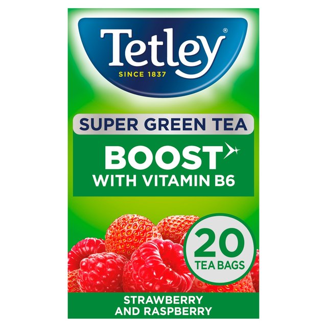 Tetley Super Green Tea Boost Berry Burst Tea Bags 20 per pack