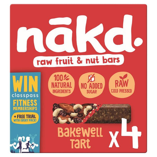 nakd. Bakewell Tart Fruit & Nut Bars Multipack 4 x 35g