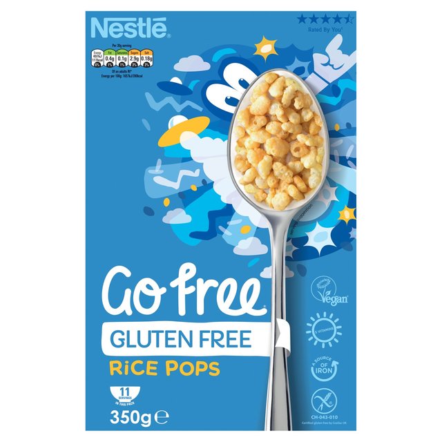 Nestle GoFree Rice Pops Gluten Free Cereal 350g