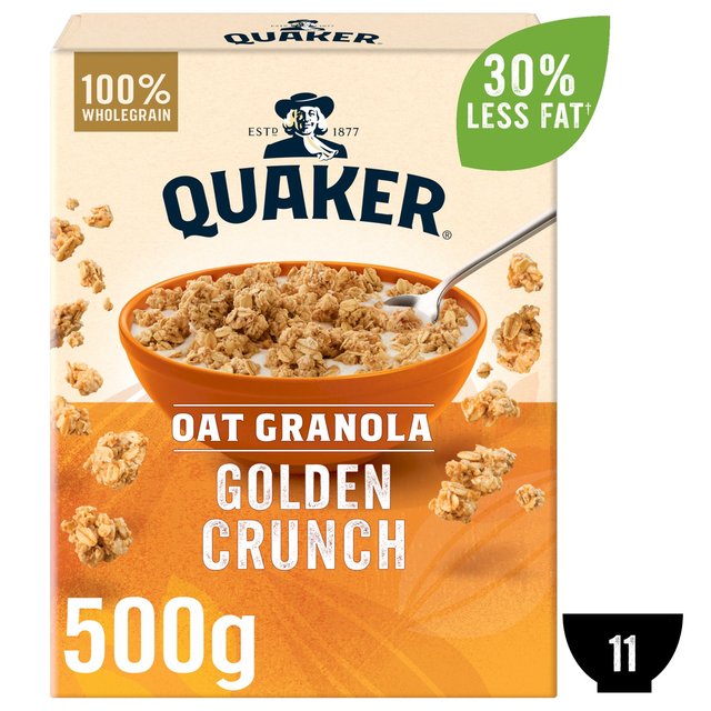 Quaker Oat Granola Golden Crunch Cereal 500g