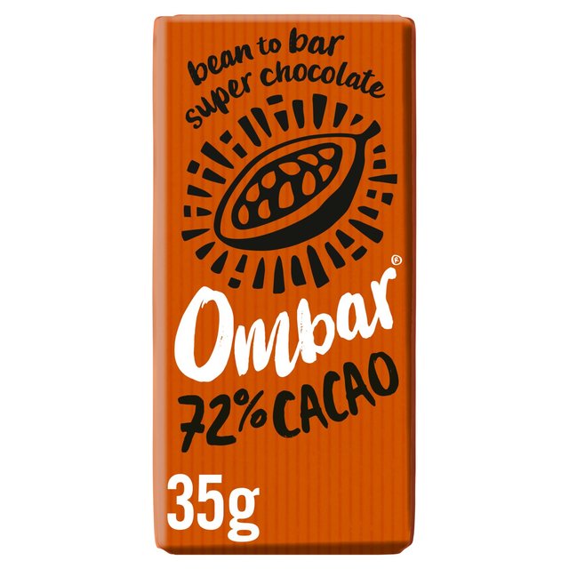 Ombar 72% Cacao Organic Vegan Fair Trade Dark Chocolate 35g