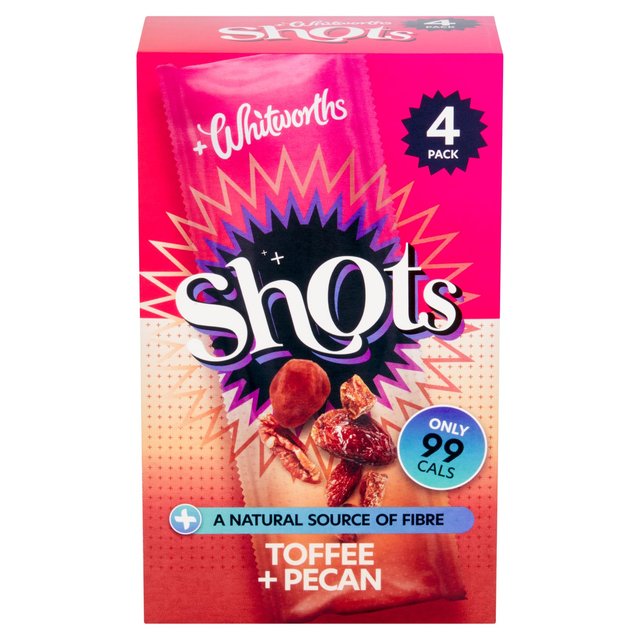 Whitworths Shots Snack Pack Toffee Pecan 4 per pack