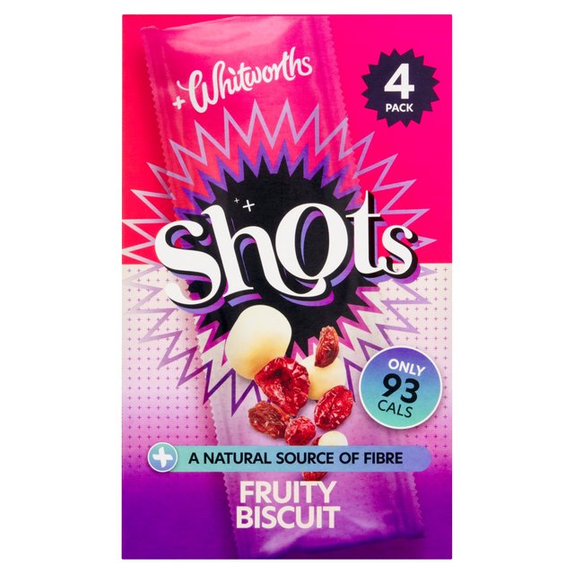 Whitworths Shots Snack Fruity Biscuit 4 per pack