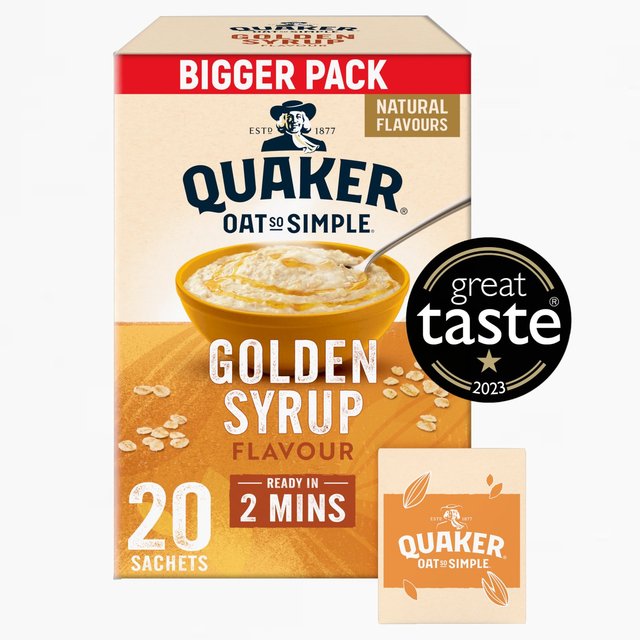 Quaker Oat So Simple Family Pack Golden Syrup Porridge Sachets Cereal 20 per pack