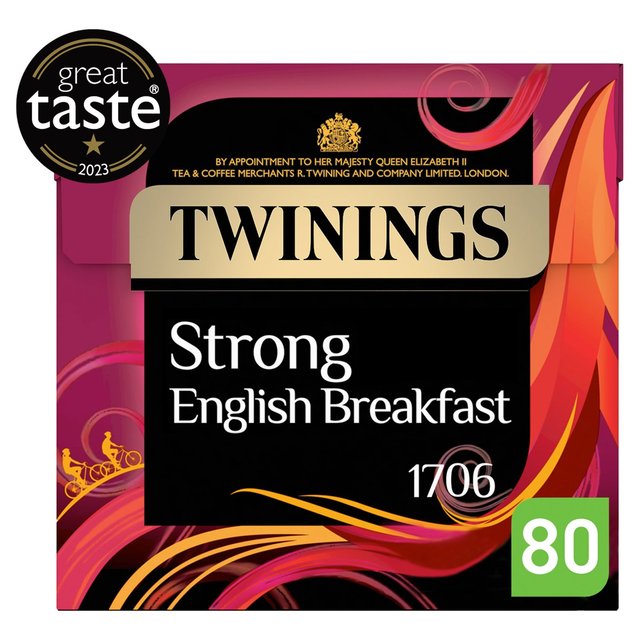 Twinings English Strong Breakfast Tea 80 per pack