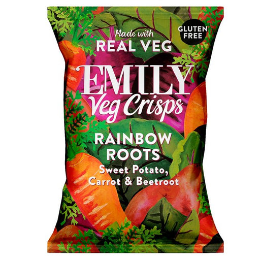 EMILY Veg Crisps Rainbow Roots Sweet Potato, Carrot & Beetroot 30g