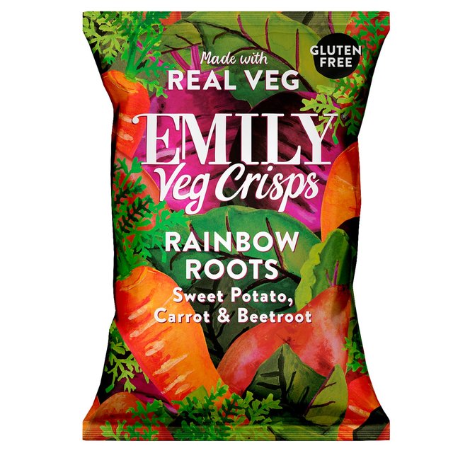 EMILY Veg Crisps Rainbow Roots Sweet Potato, Carrot & Beetroot 30g