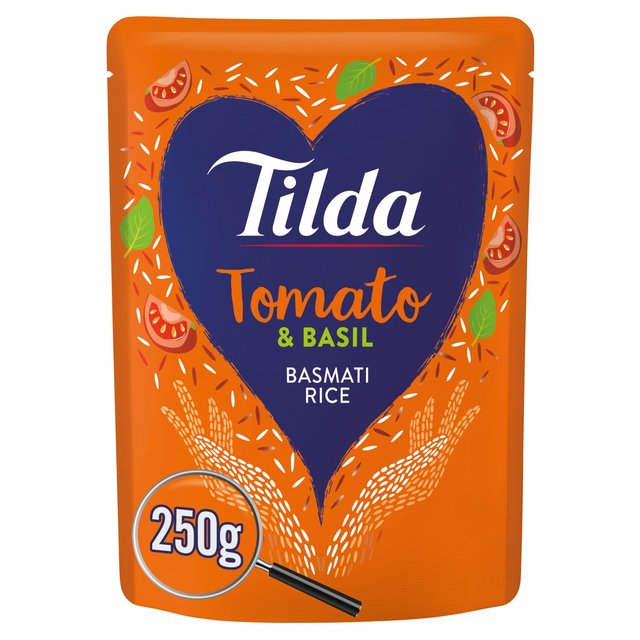 Tilda Microwave Tomato & Basil Basmati Rice 250g