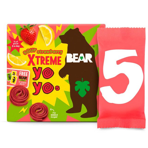 Bear Yoyos Super Sour Strawberry & Apple Multipack 5 x 20g