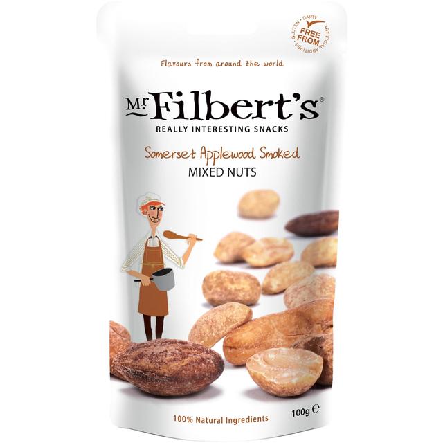 Mr Filbert's Somerset Applewood Smoked Peanuts, Almonds and Cashews 100g