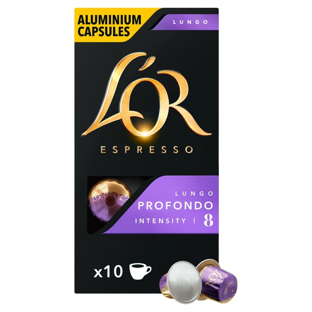 L'OR Lungo Profondo Coffee Pods x10 Intensity 8 10 per pack