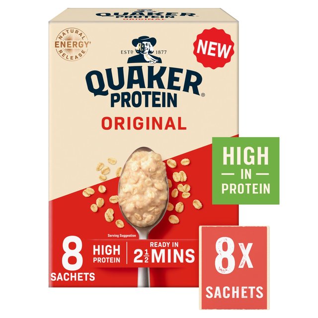 Quaker Oat So Simple Protein Original Porridge Sachets Cereal 8 per pack