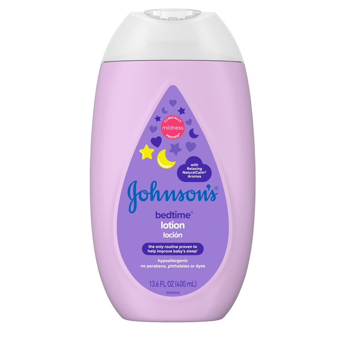 Johnson's Baby Bedtime Lotion with Natural Calm Essences Hypoallergenic & Paraben Free, 13.6 Fluid Ounce