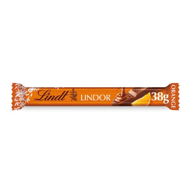 Lindt Lindor Milk Orange Chocolate Bar 38g