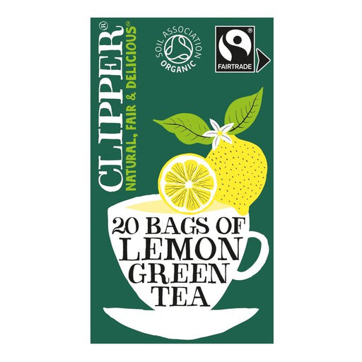 Clipper Organic Fairtrade Green Tea Bags with Lemon 20 per pack