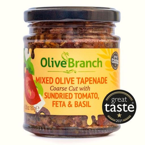 Olive Branch Olive Tapenade with Sundried Tomato, Feta & Greek Basil 180g