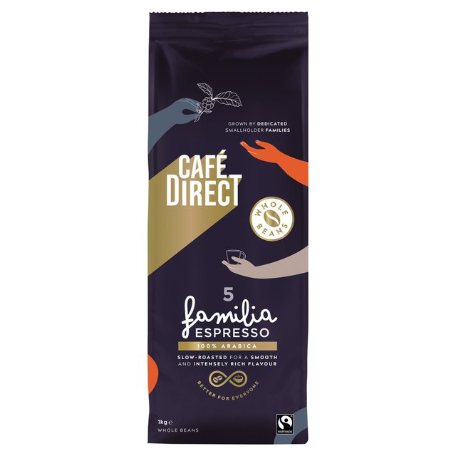 Cafedirect Fairtrade Arabica Espresso Whole Beans 1kg