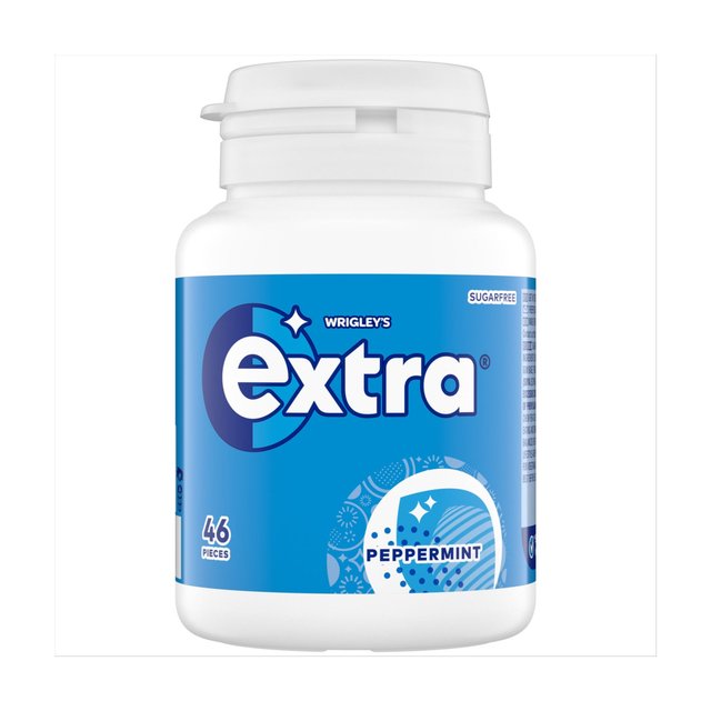 Extra Peppermint Sugarfree Chewing Gum Bottle 46 per pack