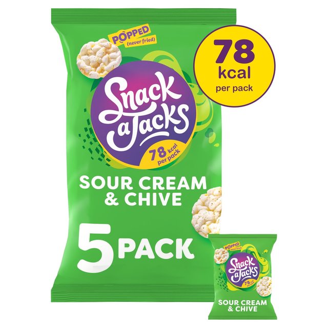 Snack a Jacks Sour Cream & Chive Multipack Rice Cakes 5 per pack