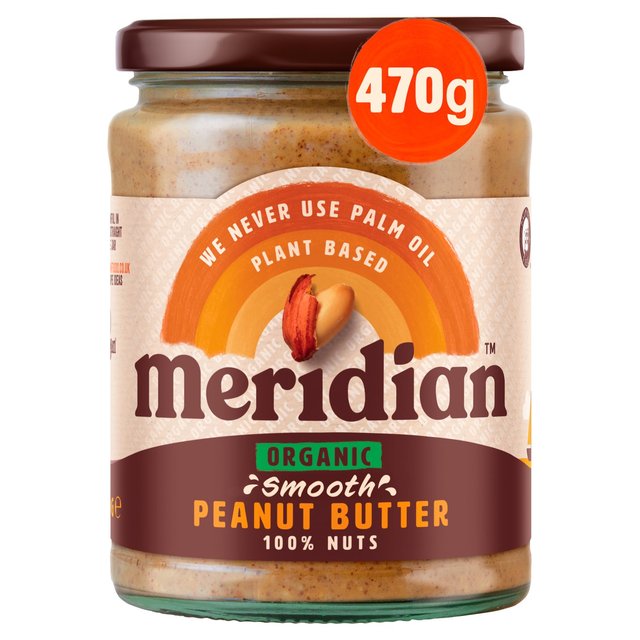 Meridian Organic Smooth Peanut Butter 100% Nuts 470g