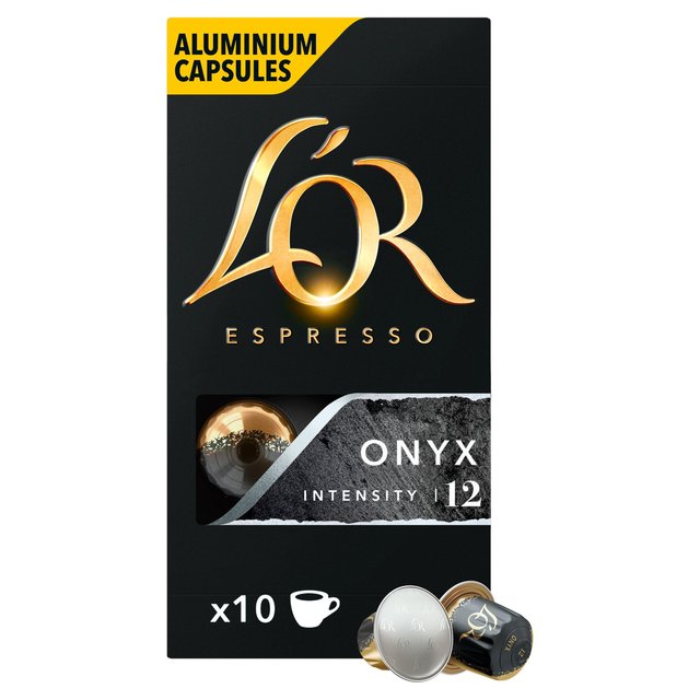 L'OR Onyx Coffee Pods x10 Intensity 12 10 per pack